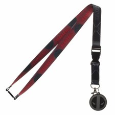 Marvel Deadpool Merc Lanyard with ID Holder  Charm New