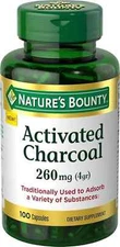SM Nature's Bounty Activated Charcoal 260 mg 100 Capsules (3 Pack)