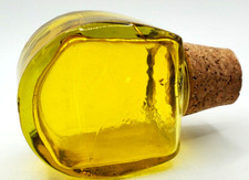 Yellow Art Deco Cork Stopper 1" Wide Cork