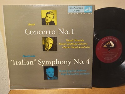 Menuhin- Bruch Concerto No. 1 / Mendelssohn Symphony No. 4 LP VG+ RCA LM 1797 SD