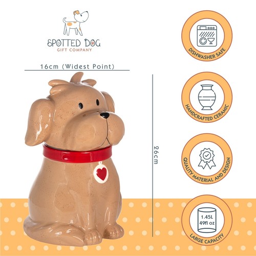 Tarro de galletas barril de galletas novedad cerámica almacenamiento bote taco perro temático regalo - Imagen 3 de 7