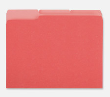Universal 10503 1/3-Cut Tabs Deluxe File Folders - Letter, RD/LR (100/Box) (J6)