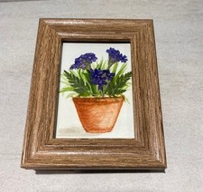 Pressed flowers, watercolor mixed media