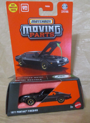 Matchbox Moving Parts 1977 Pontiac Firebird Black   1/64 scale diecast