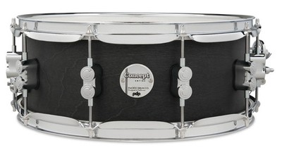 PDP BY DW SNAREDRUM Concept MAPLE 14x5,5'' Zoll Satin BLACK WAX  / Rullante Caja