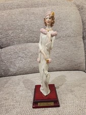 RARE Vittorio Sabadin Capodimonte Porcelain Figurine Art Deco Woman With Dog