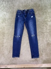 Vigoss Womens Sz 29 Blue Stretch Thompson Tomboy Distressed Jeans 29x27 E681