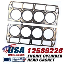 Fits 6.2 6.0 LQ9 LS2 L96 LS3 3-Layer MLS Cylinder Head Gasket Pair OE# 12610046