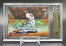 2018 Topps Chrome Sapphire⚾️Ronald Acuna Jr ORANGE Sapphire Auto RC#/25💥BGS 9.5