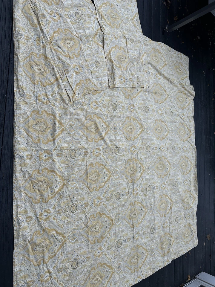 Juego de funda nórdica Pottery Barn viola cachemira amarillo king con 2 fundas de almohada Foto 3 de 4