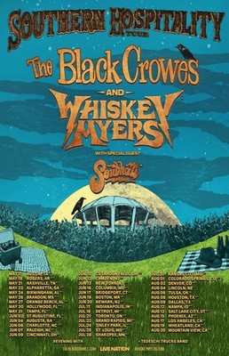 The Black Crowes Whiskey Myers Southern Hospitality Tour Poster