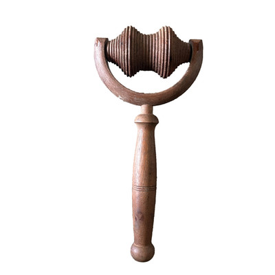 Antique Wooden Butter Roller Press   Primitive Farmhouse Kitchen Tool