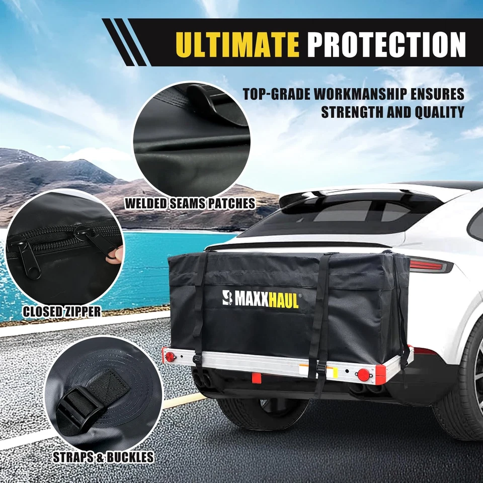 70209 Softshell-Gepäckträger für Anhängerkupplung strapazierfähig und wassera... - Bild 3 von 4