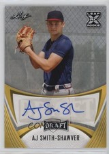 2021 Leaf Draft Base Auto Gold AJ Smith-Shawver #BA-AJS Auto 1m01
