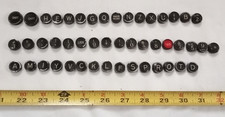 lot of 48 vtg. 1930's Remington Rand Noiseless glass Typewriter KEYS, steampunk. thumbnail