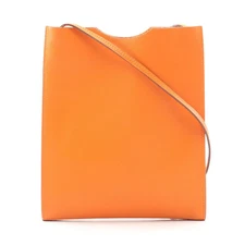 HERMES Onimeto Shoulder Bag Evercolor Orange 2007 #RC3305
