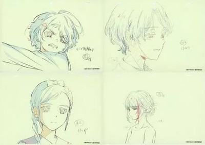 Wonder Egg Priority Animation Director Original Illustrationstafel 4er Set