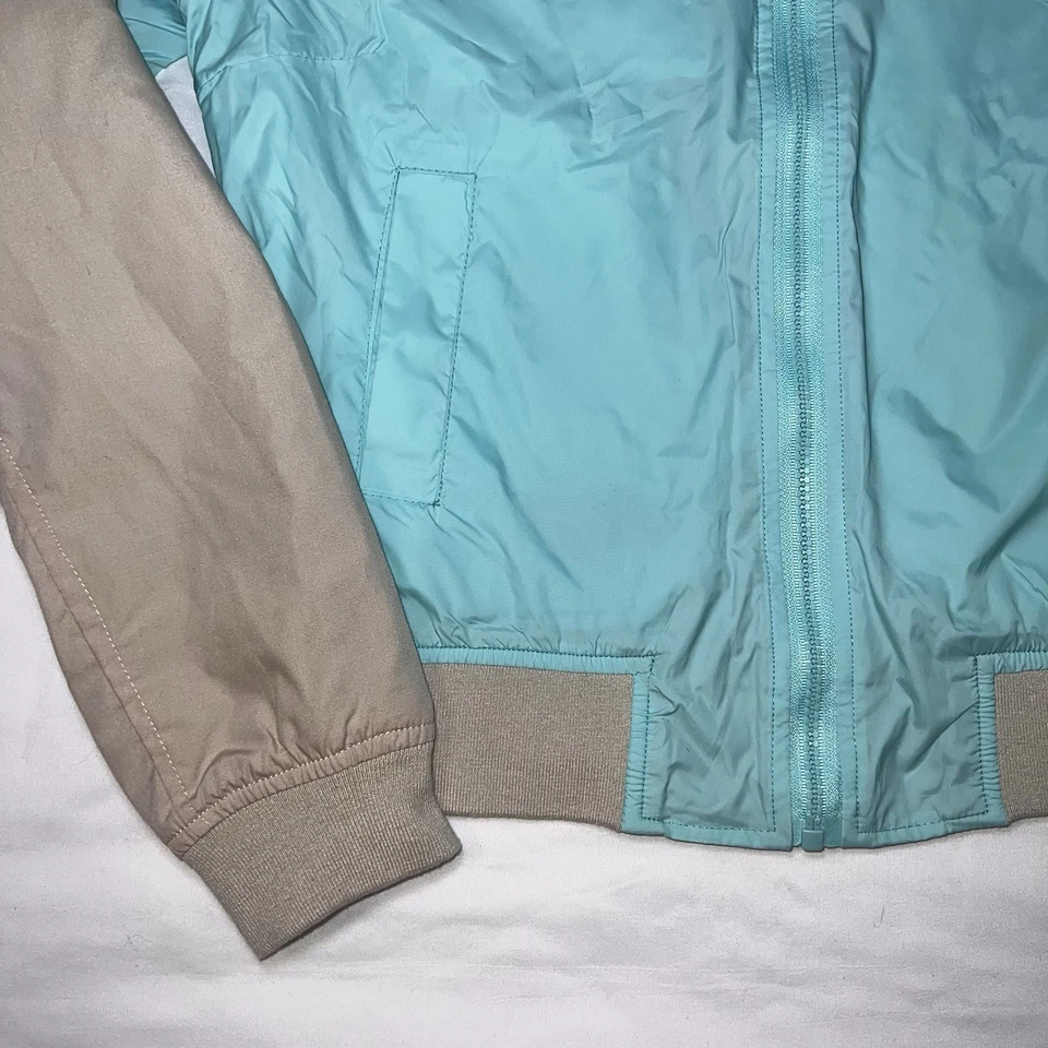 Chaqueta para mujer Members Only talla M beige azul bloque de color béisbol informal clásica Foto 4 de 4