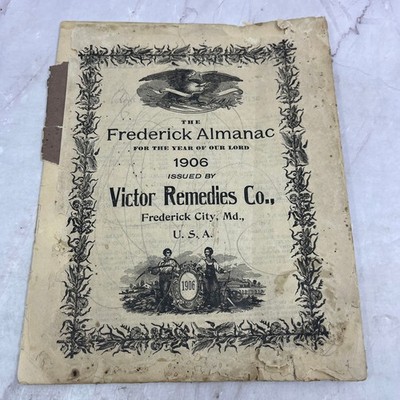 1906 Frederick Almanac Victor Remedies Co Frederick City MD D22