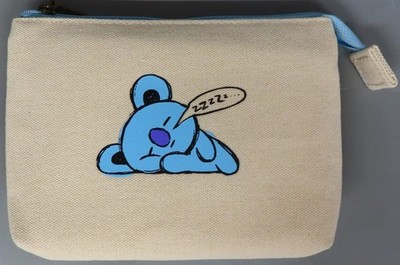 BT21 KOYA RM 3-Pocket Canvas Pouch Japan Authentic Used