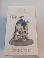 HALLMARK Keepsake Ornament 2018 PORGS OF A FEATHER R2-D2 Star Wars THE LAST JEDI