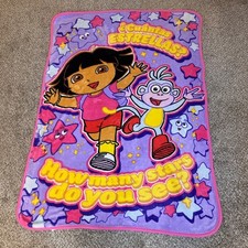 2010 Dora the Explorer Baby Toddler Blanket 31X41 How many stars do you c