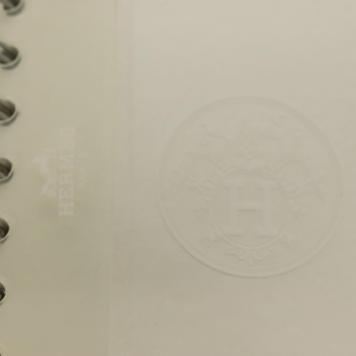 HERMES Yuris PM Day Planner Cover Leather Brown Silver Auth 133499