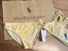 NWT Polo By Ralph Lauren -Girls Two Piece Bathing Suit-Yellow SIze 5-NWT