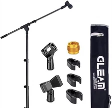 Relaxweex Tripod Microphone Stand Boom Arm Floor Mic Stand Adjustable H