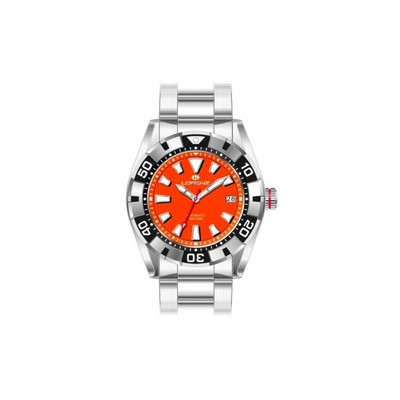 Automatic Mens Wristwatch LORENZ 26170CC Stainless Steel Orange Sub 100mt