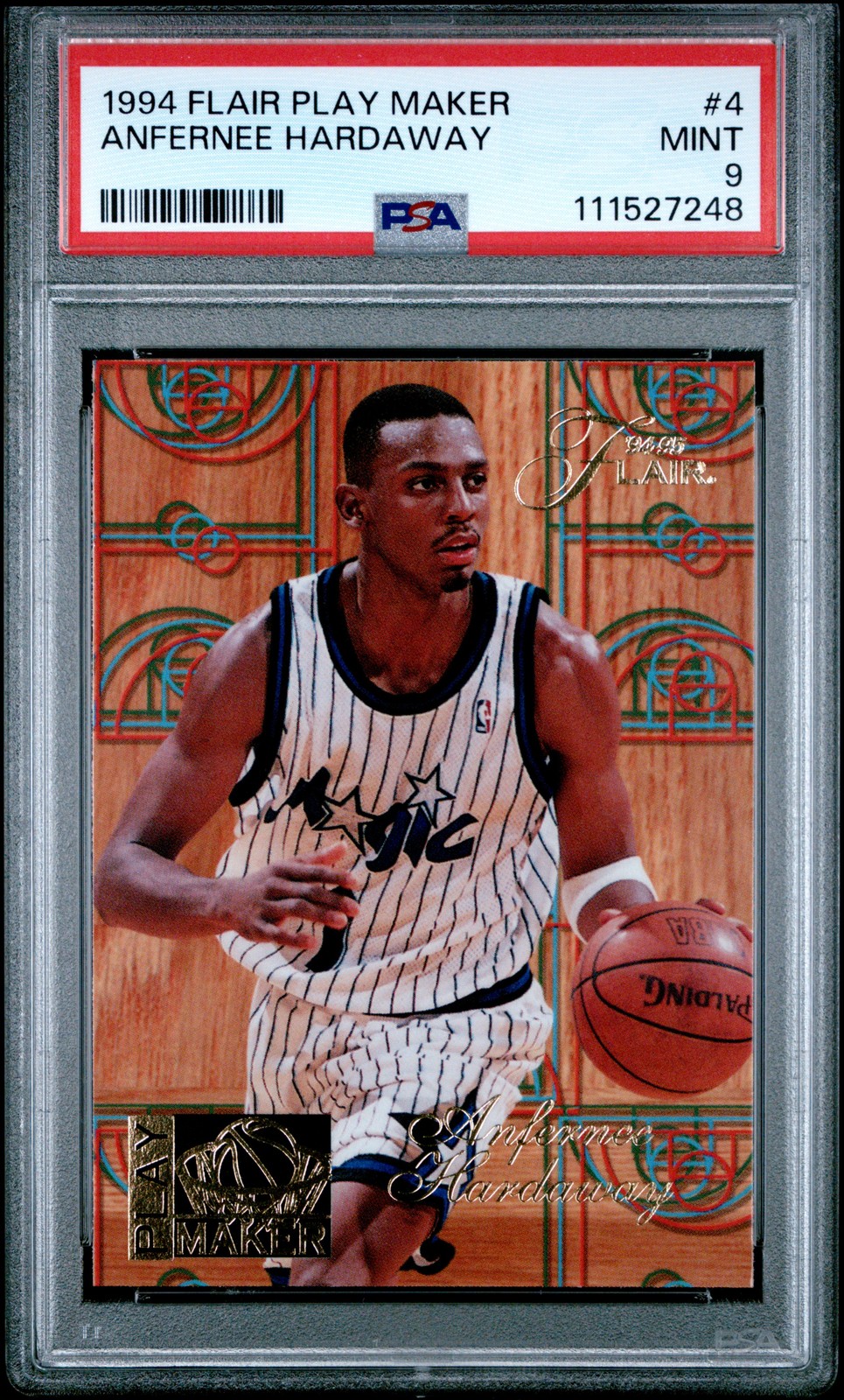 1994 FLAIR PLAY MAKERS #4 ANFERNEE HARDAWAY PSA 9