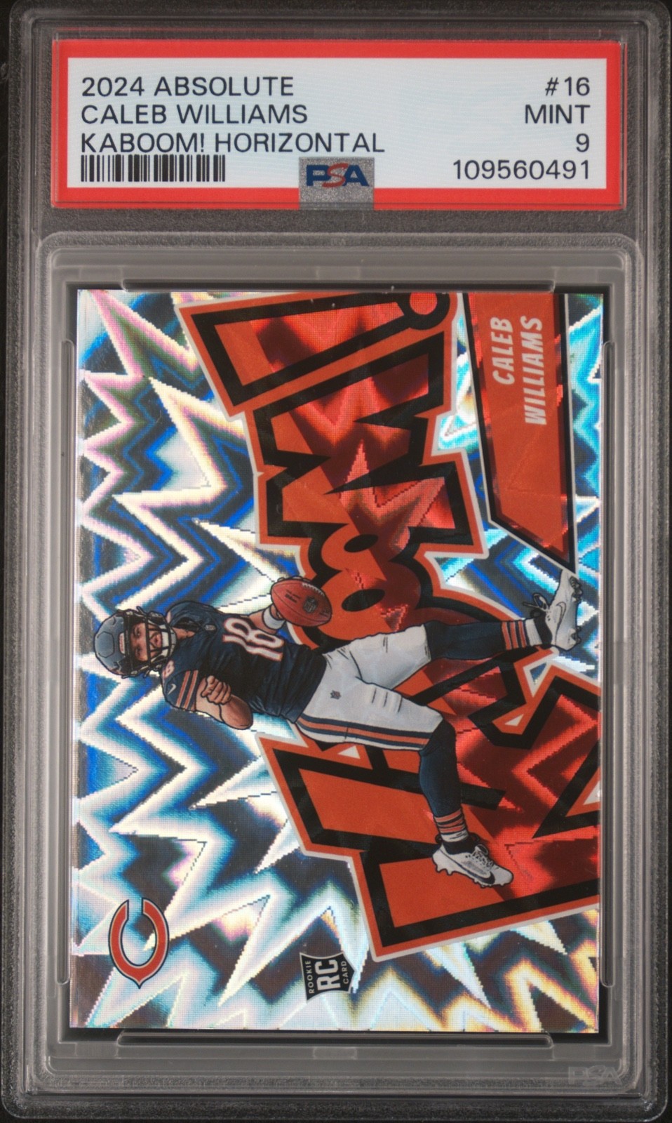 2024 Absolute Kaboom Horizontal #16 Caleb Williams RC Rookie SP PSA 9 MINT BEARS