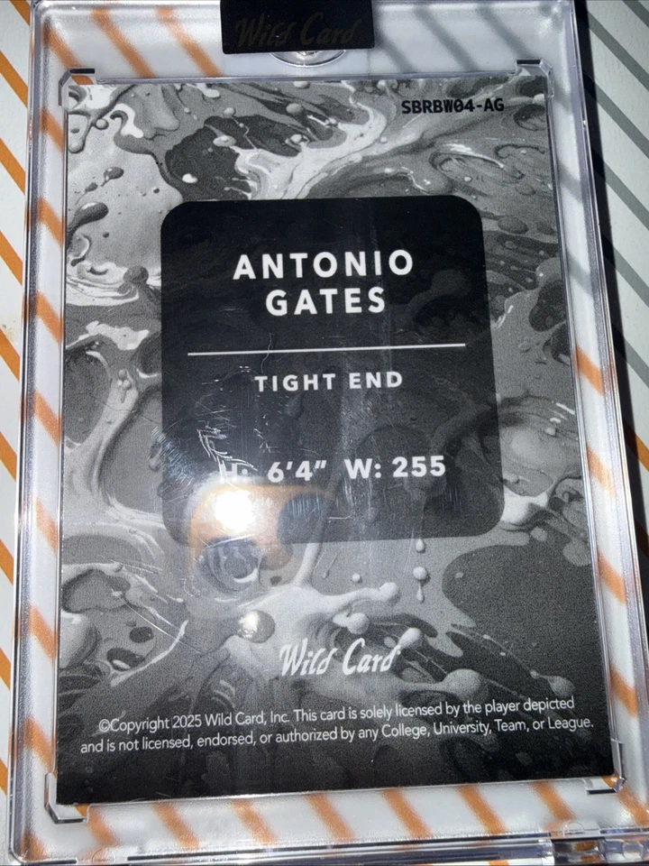 Cargadores 1/1 Wildcard Splat Antonio Gates 2025 Foto 2 de 2