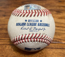 Devin Williams Yankees Game Used Pitched Baseball 9/3/2025 Astros Urias Hit Foul