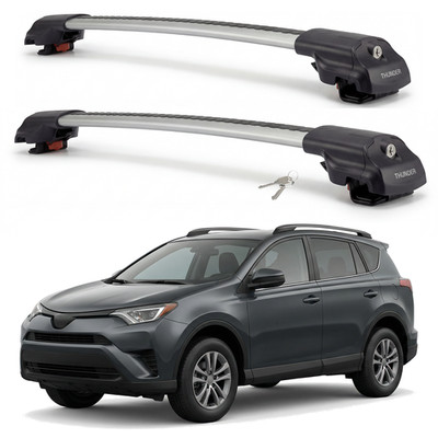 Roof Rack Cross Bars for Toyota RAV4 2013-2018 Aluminum Silver Pair
