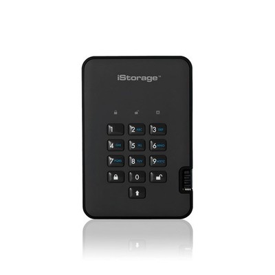 iStorage DiskAshur2 256-Bit 1TB USB 3.1 Secure Encrypted Festplatte - Schwarz IS-D