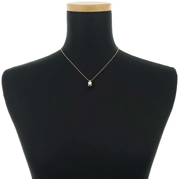 Auténtica Tiffany&Co. Collar Perla 6.6mm Ónix Diamante 14K Oro Amarillo 585 Foto 4 de 4