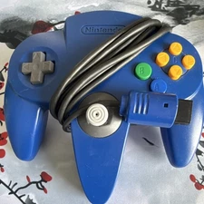 Nintendo Blue Wired Ergonomic Controller for Nintendo 64 Console Loose Stick