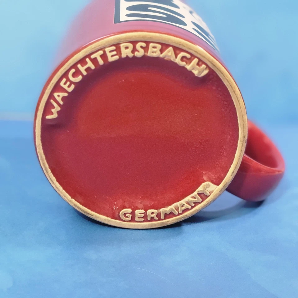 Taza de café Waechtersbach Alemania roja Happy or Mad Boss de colección rara -- Foto 3 de 4