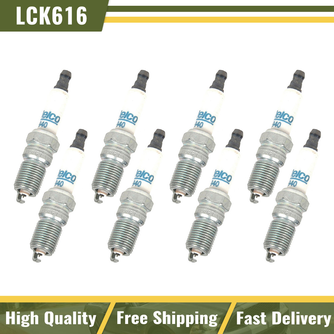 Fits Buick Chevy Olds Pontiac New AC Delco 41-940 Platinum Spark Plug Set of 8