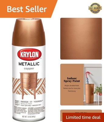 K02203 General Purpose, 12 Ounces BRILLIANT SPRAY PAINT METALLIC COPPER