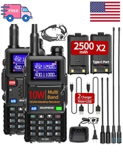 2 Pack BAOFENG Ham Radio Long Range 10W Walkie Talkies USB-C Rechargeable 999CH