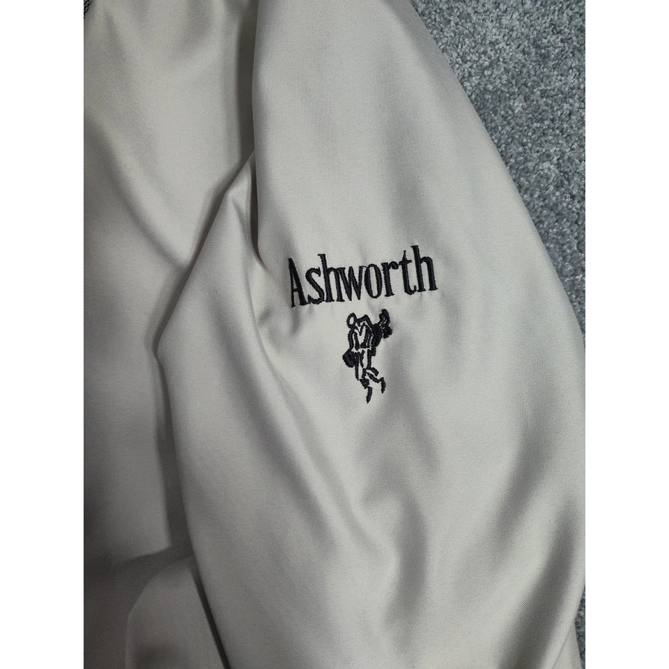 Chaqueta de golf Ashworth para hombre verde cuello en V pulóver L manga larga sistemas meteorológicos Foto 4 de 4