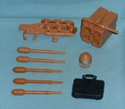 vtg G.I. GI JOE gijoe SALVO WEAPONS PARTS LOT helmet missiles case
