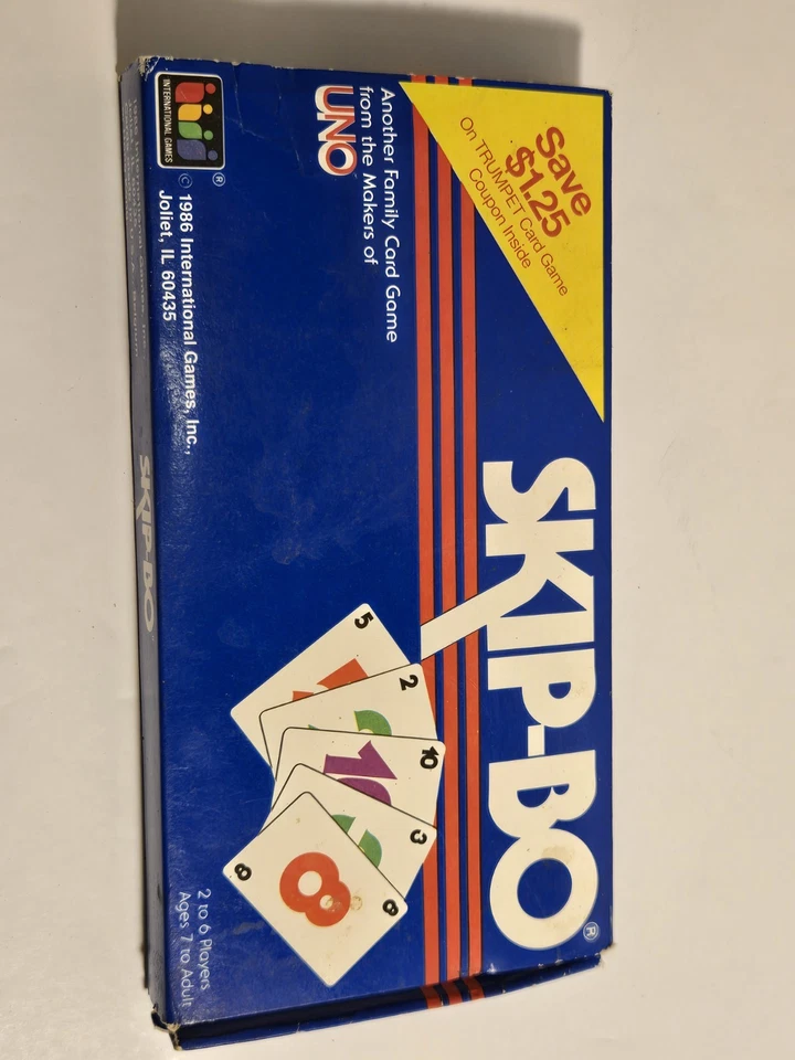 Skip-Bo International Games 1986 Vintage Card Game Complete With Instructions - Image 4 of 4