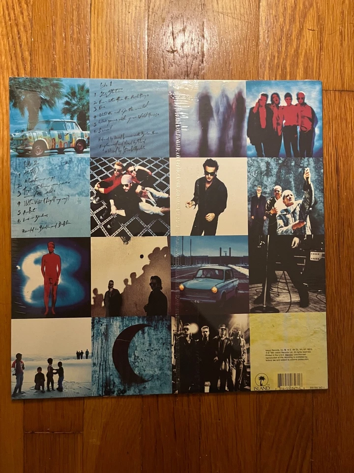 U2 Achtung Baby 1991 US Vinyl Sealed w/Hype Sticker Island - Image 3 of 4
