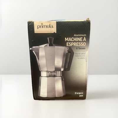 Primula Aluminum Espresso Maker - 6 Cup - Polished Silver - Brand New!!