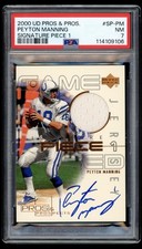 2000 UD Pros & Prospects Peyton Manning Signature Game Used Jersey Auto PSA 7