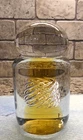 Large Vintage Blenko Art Glass Yellow  Air Twist SPIRAL Knob Paperweight 68D