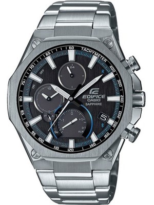 Casio EQB-1100D-1AER Edifice Solar 44mm GMT Multifunktion Quarz Herren Schwar...
